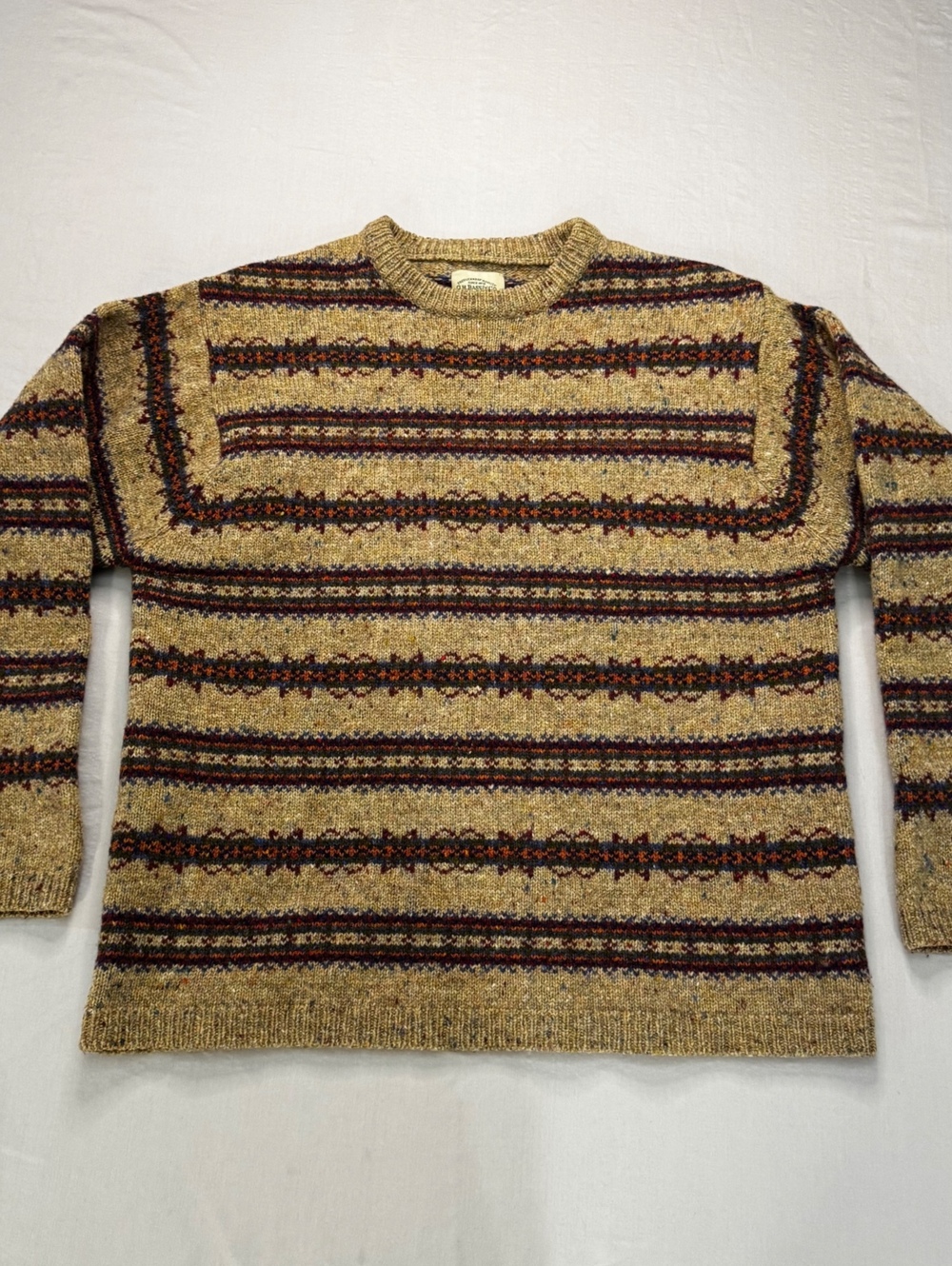 Vintage G.H. Bass & Co. 100% Wool Striped Sweater Men’s S